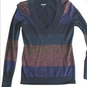 - Express bronze and blue vneck sparkle